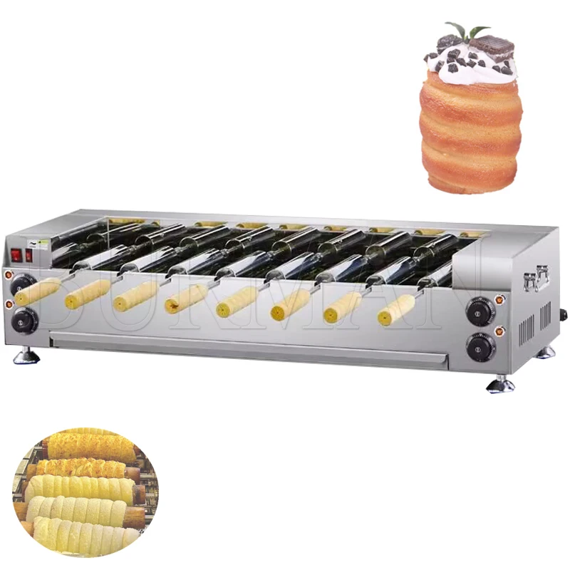 

8 Rollers Chimney Cake Oven Ice Cream Chimney Cakes Bread Baking Equipment Machine