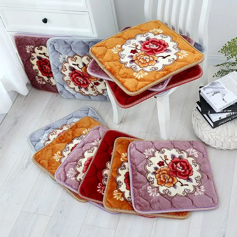 2/8PCS Thick Non-Slip Plush Seat Cushion for Chair Restaurant Student Stool