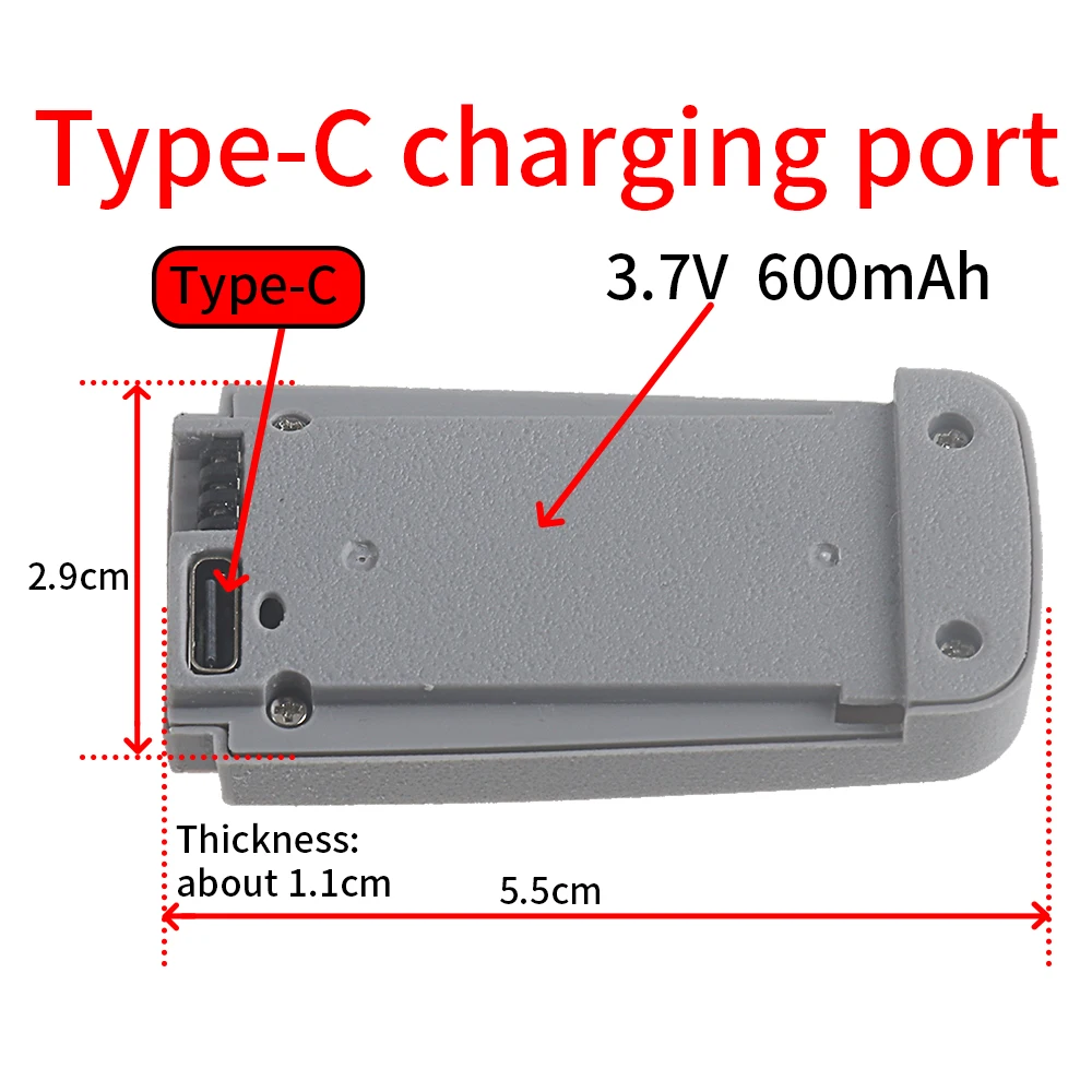 802540 3.7V 600mAh Lipo Batter - Drone Charger recension och pris