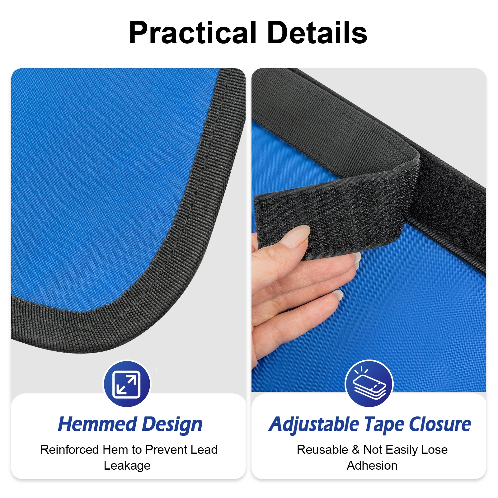 0.5mmpb Medical Dental X-Ray Protective Lead Half Apron Radiation Square Cover