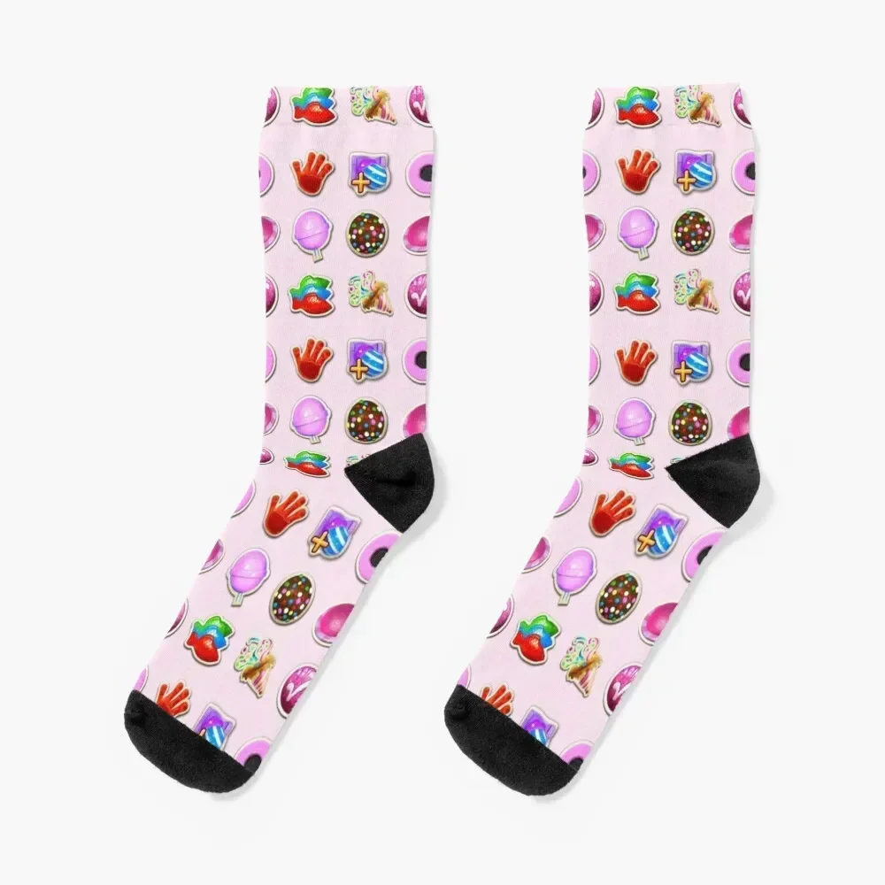 

Booster Stash Candy Crush Socks funny gifts hockey ankle aesthetic Socks Women's Men's