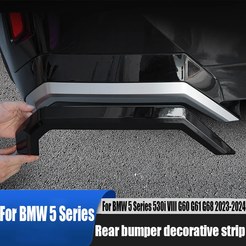 

Rear bumper bright black exterior decoration modification parts For BMW 5 Series 530i VIII G60 G61 G68 2023 2024