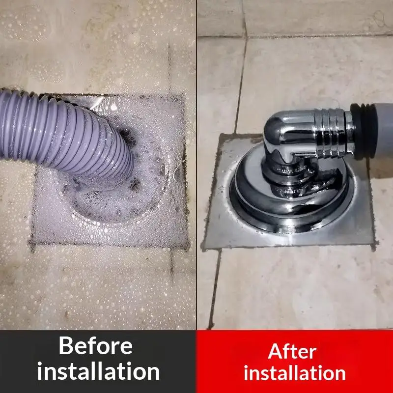 Washing Machine Floor Drain Connector Drain Pipe Sewer Odor And Overflow Preventer Bathroom Three Way Cover