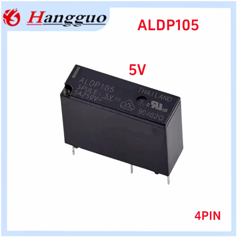 10PCS/Lot ALDP105 ALDP112 ALDP124  4PIN 5A 5V 12V 24V a set of normally open power relay