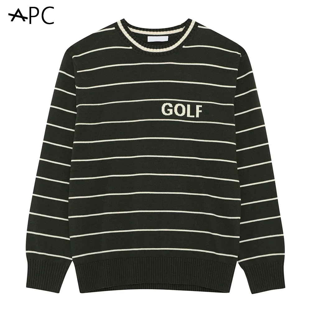 A Great Selection of Striped Men's Knitted Sweaters! Slim Fit! High-end Brand! Warm Fall Tops, Golf, Luxury