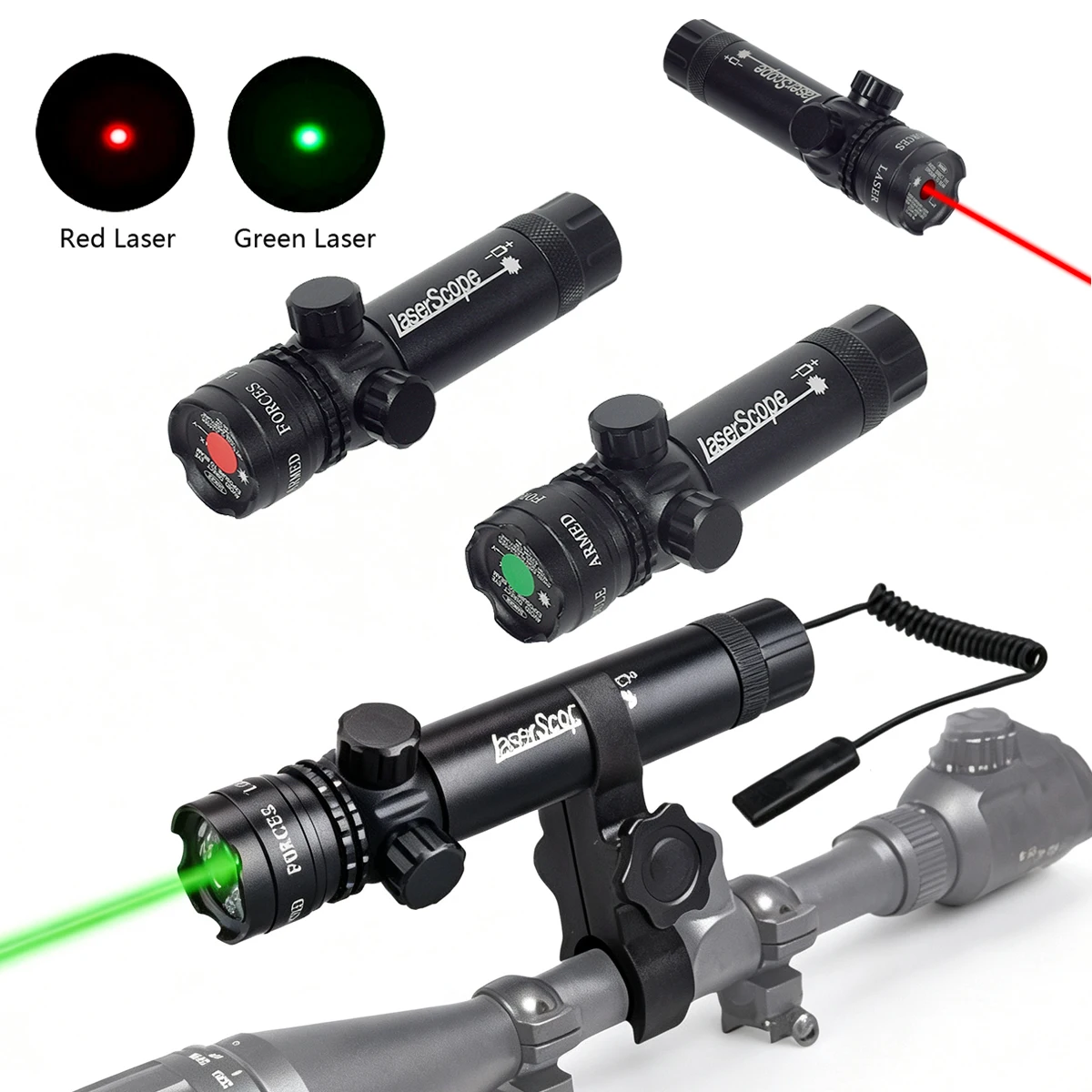 Tactical Scope Red Green Dot Laser Calibrator Sight Adjustable Hunting Laser Gear Accessories Laser Locator For 20mm Rail