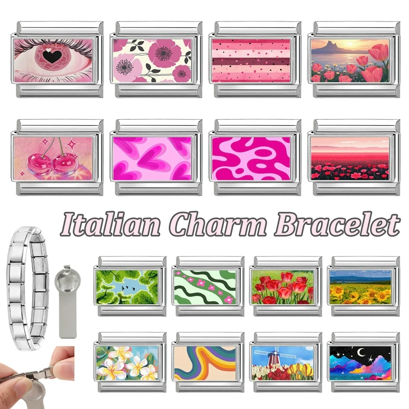 Neue schöne Haustier Katzen und Hunde italienische Charm Links passen 9MM Edelstahl Armband Frauen Männer DIY Herstellung von Schmuck – Detail 10