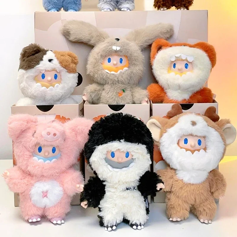 Farmer Bob Ani-Monster Series Plush Blind Box Cute Animal Doll Bag Pendant Mystery Box Toy Action Anime Figure Kawaii Model Gift