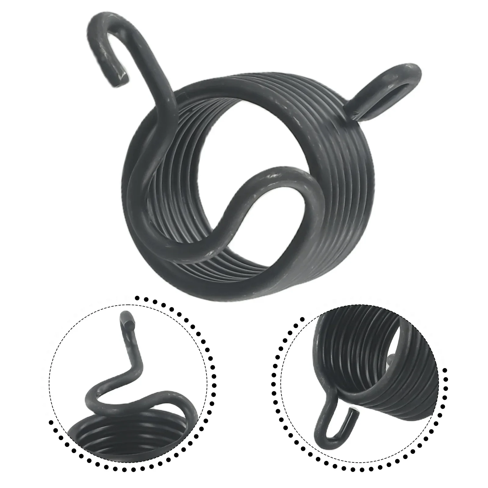 Air Hammer Retaining Spring, Cushioning Function, Black Color, Small Body, Convenient Replacement, Stable Performance, 8 Turns