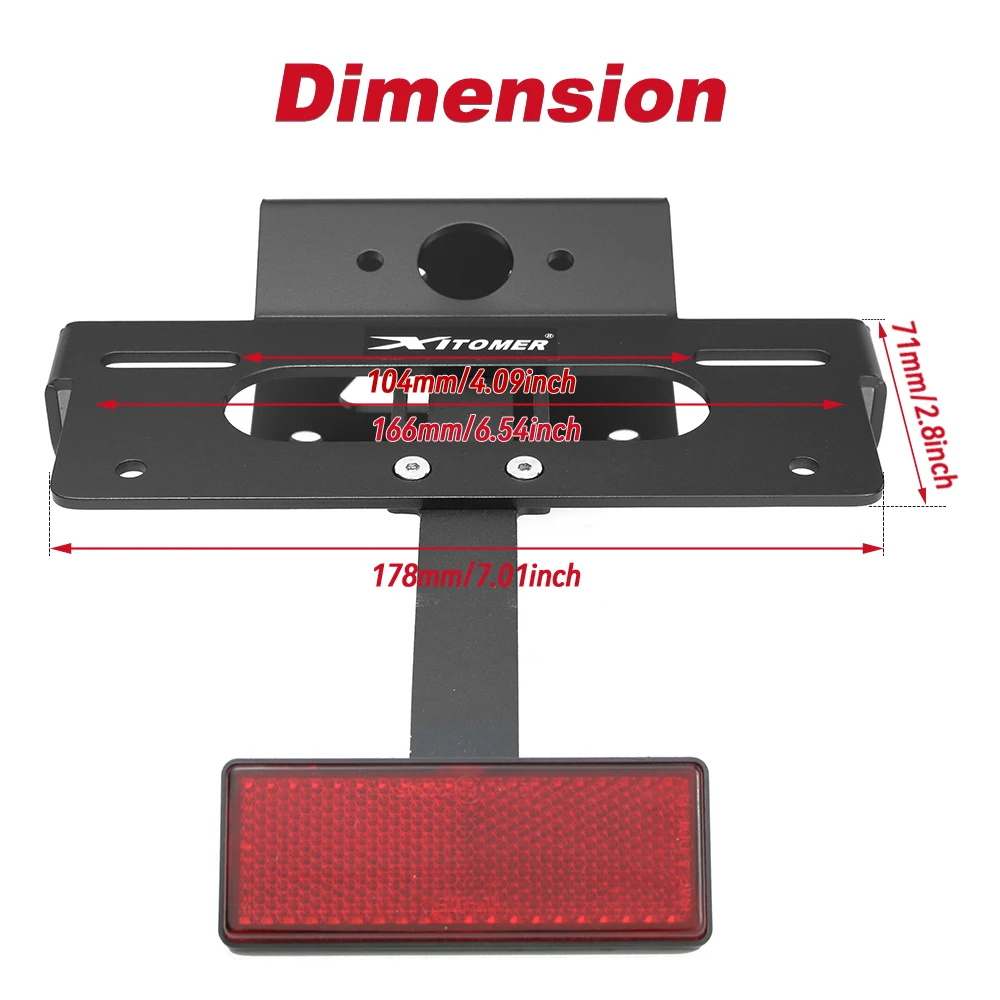 For Honda Grom MSX 125 MSX125 2021 2022 2023 2024 Motorcycle License Plate Holder Bracket Rear Tail Tidy Fender Eliminator Kit