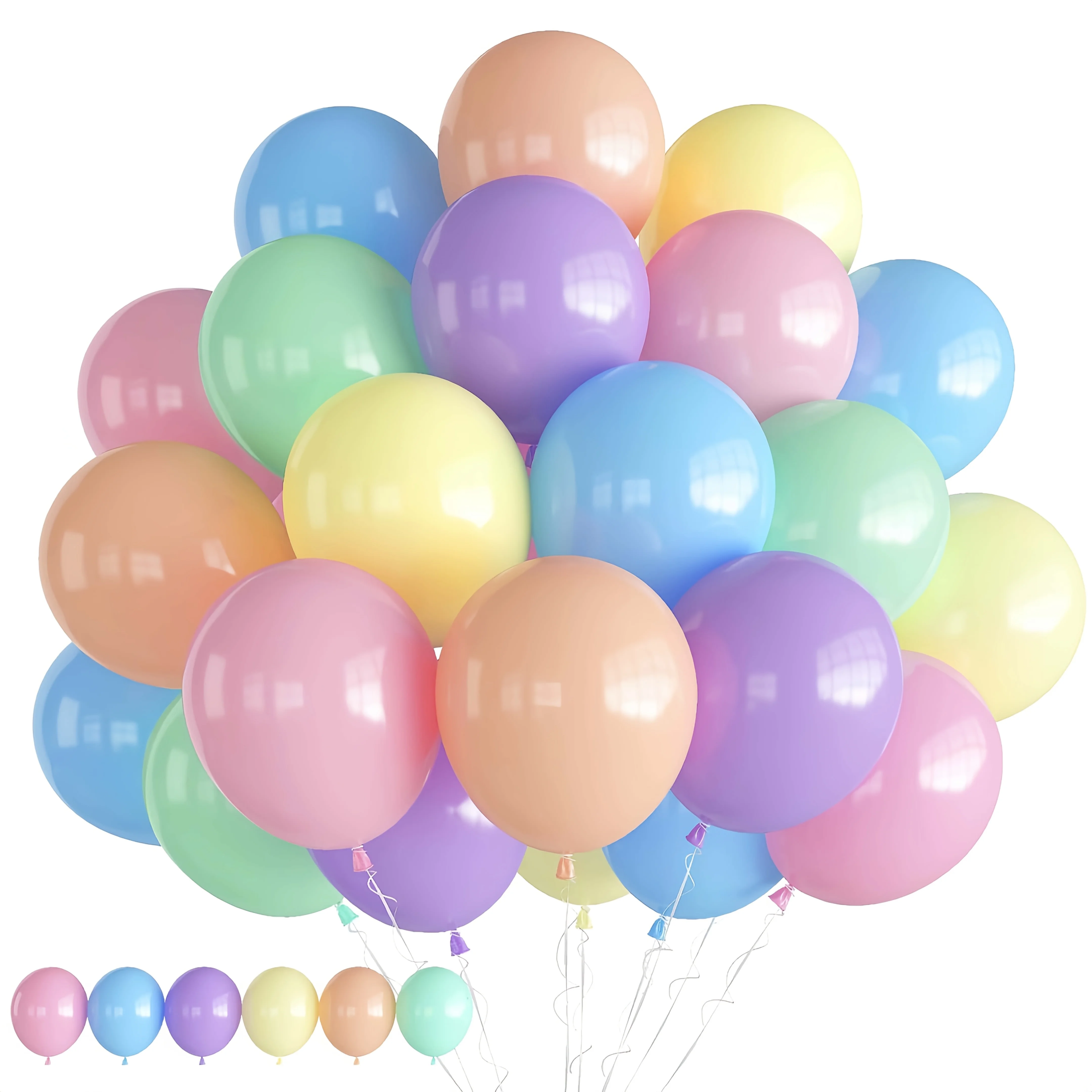 5/10 Zoll Pastellfarbene Latexballons Regenbogen Macaron Candy Partyballons für Hochzeit Geburtstag Babyparty Feiertag Weihnachtsfeier
