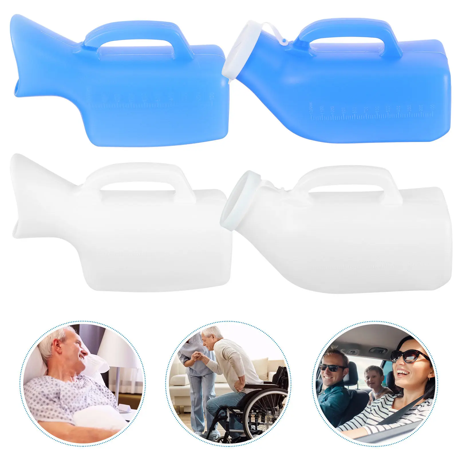 

Набор из 4 портативных многоразовых мочеприемников для путешествий, кемпинга, пожилых людей и домашнего использования