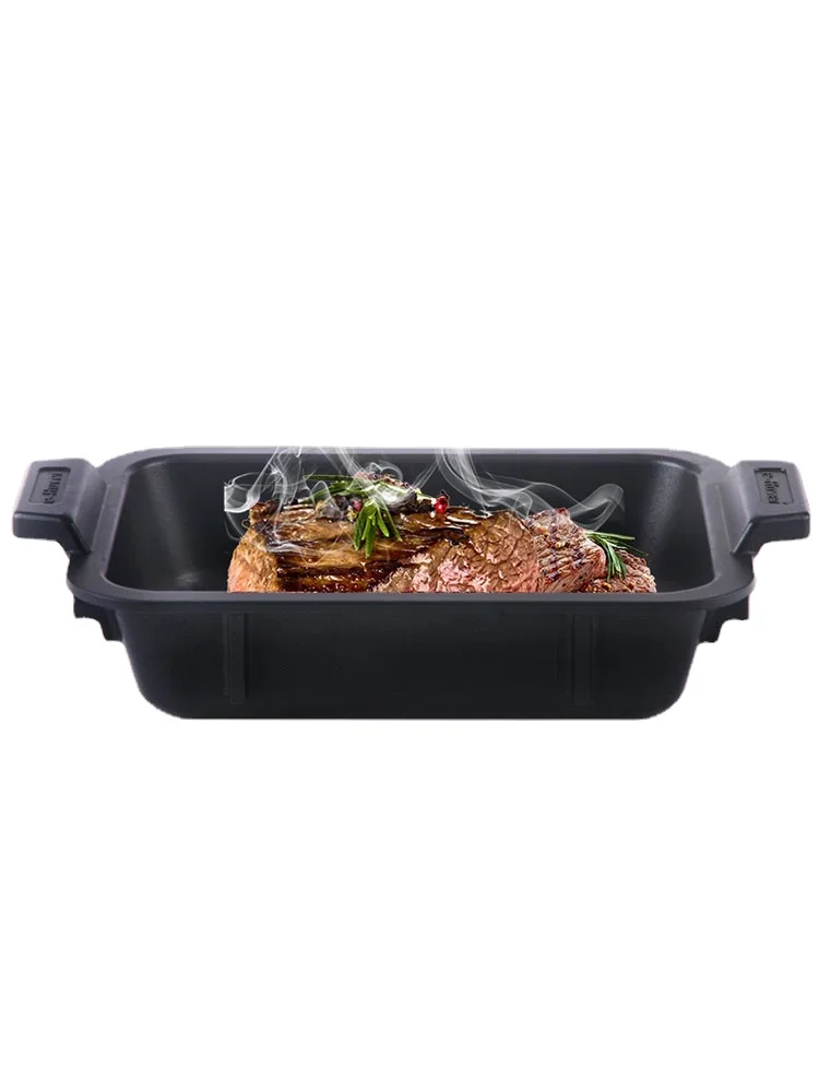 

Multi functional barbecue tray, outdoor frying tray, non stick baking tray, household cooking pot, rectangular shape