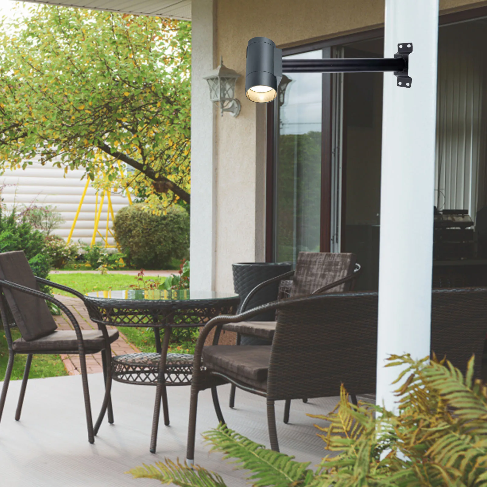 

1 Set Street Light Bracket Metal Support Pole Solar Lamp Metal Support For Outdoor Lamp Barn Light Arm Yard Lighting Accessory