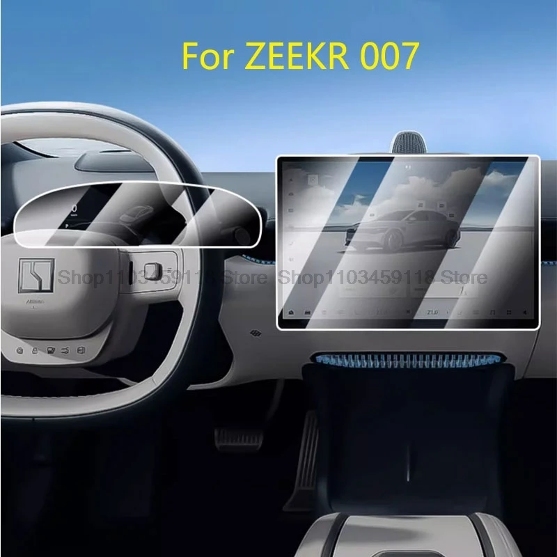 

Защитная пленка из закаленного стекла для ZEEKR 007 2024, автомобильный ЖК-дисплей, GPS-навигация и приборная панель, пленка для сенсорного экрана, защита от царапин