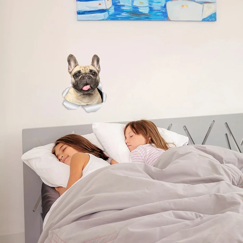 M462 Lovely 3D Animal Stickers Bulldog Hound Dog Jack Russell Terrier Puppy Household Decoration Wall Stickers Toilet Decals