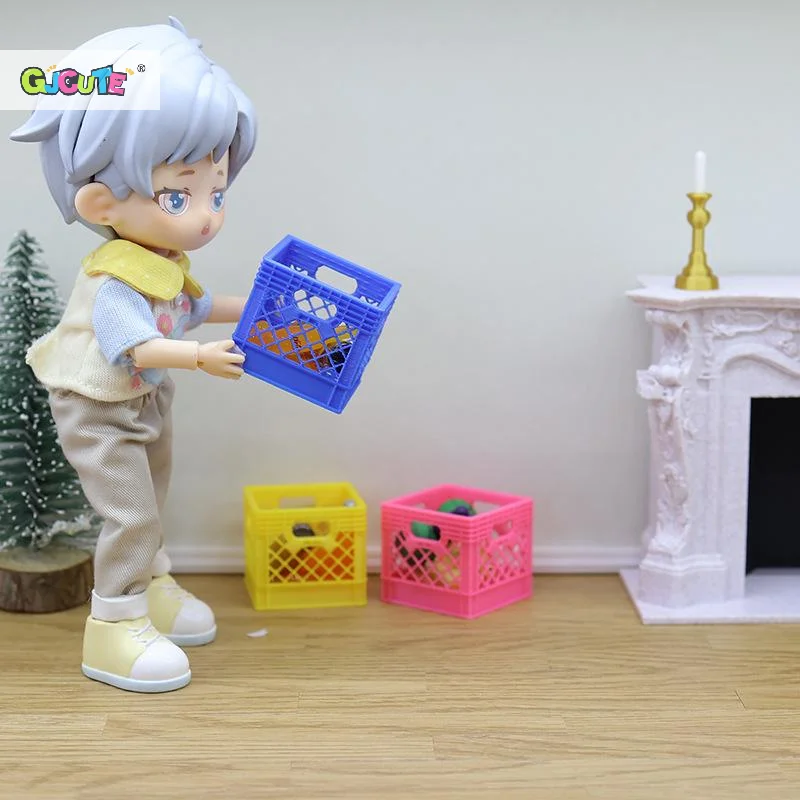 1:12 casa de muñecas en miniatura, marco de cerveza, modelo de simulación de bebida, cesta de almacenamiento de alimentos, modelo de decoración de cocina, accesorios para casa de muñecas de juguete