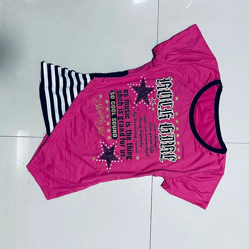 Y2K Summer Fake Two Pieces Casual T-Shirts Aesthetic Irregular Patchwork Tops Women Vintage Letter Print Grunge Harajuku Tees view 6