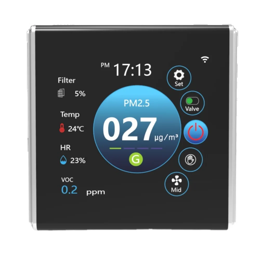 Ventilation HVAC Systems Controller Board PM2.5 CO2 TVOC Humidity Temperature Tuya Smart Wifi Remote Controller