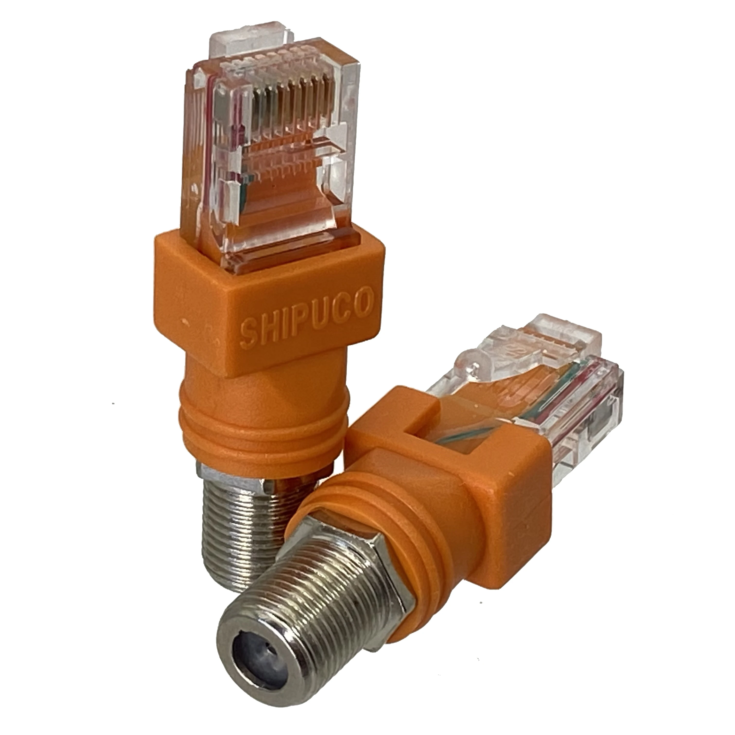 1Pcs RJ45 Stekker Naar F Tv Vrouwelijke Jack Rf Adapter Connector Coax Barrel Koppeling Hoge Quanlity