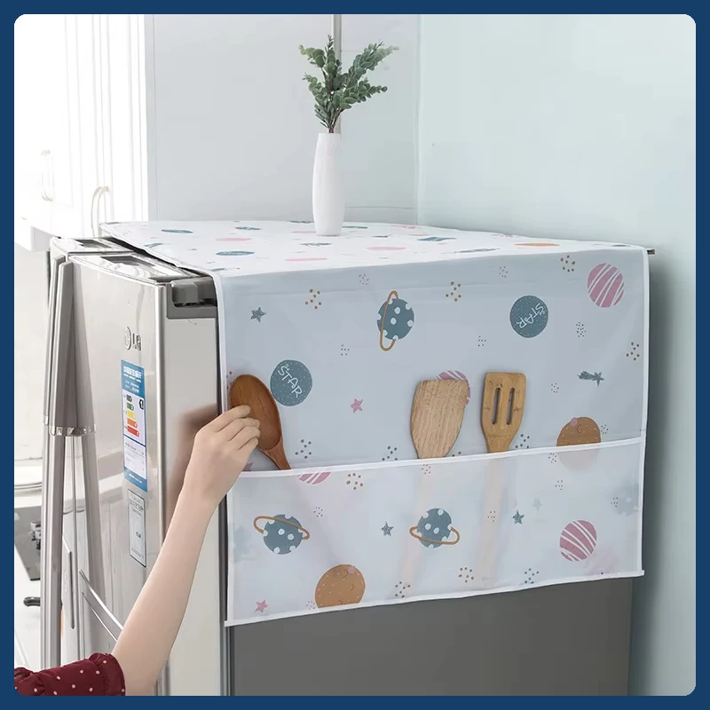 

Чехол на холодильник, тканевый пылезащитный чехол, сумка для хранения холодильника, тканевый водонепроницаемый пылезащитный бытовой одно- и двухдверный холодильник