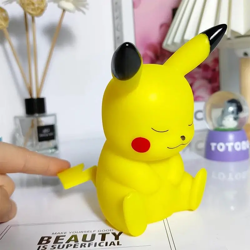 Kawaii Pokemon Pikachu Mini Night Light Cartoon Cute Bedroom Bedside Lamp Led Lights Desktop Decorations Children Holiday Gifts