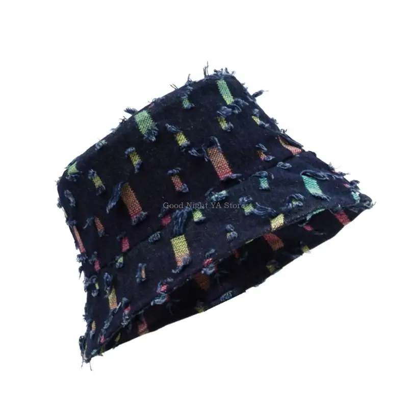 قبعة دلو قابلة للطي للحماية من الشمس بلون مغسول، قبعة صياد السمك، أغطية رأس مريحة للنساء أثناء السفر والشاطئ والارتداء اليومي #3