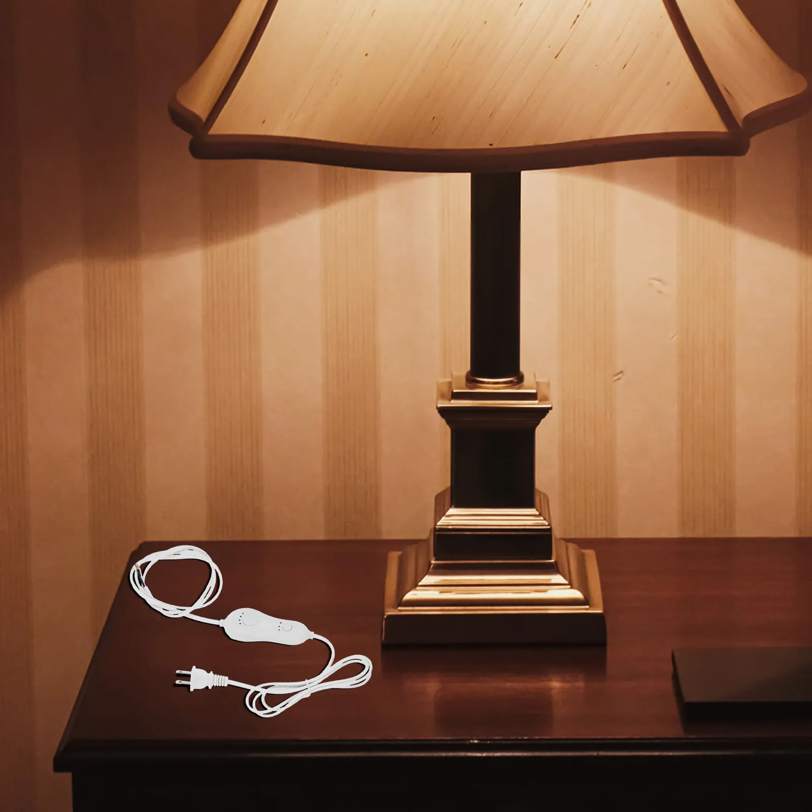 LED Desk Lamp Dimmer Switch Power Cord 3 Level Adjustable Brightness Controller for Reading Table Lamps