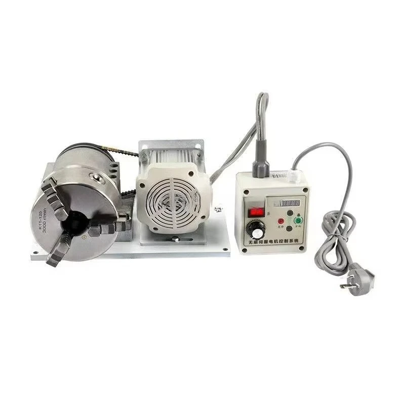 Lathe Spindle Assembly Three-Jaw Chuck Electric Polishing Motor for Billiard Cue Repair and Woodworking Lathe Spindle Assembly