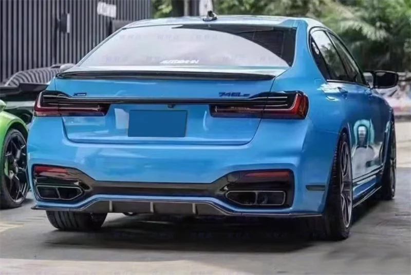 ل BMW G11 G12 G13 2017 2018 2019 2020 2021 ReaI ألياف الكربون الوفير الخلفي الشفة المفسد عدة