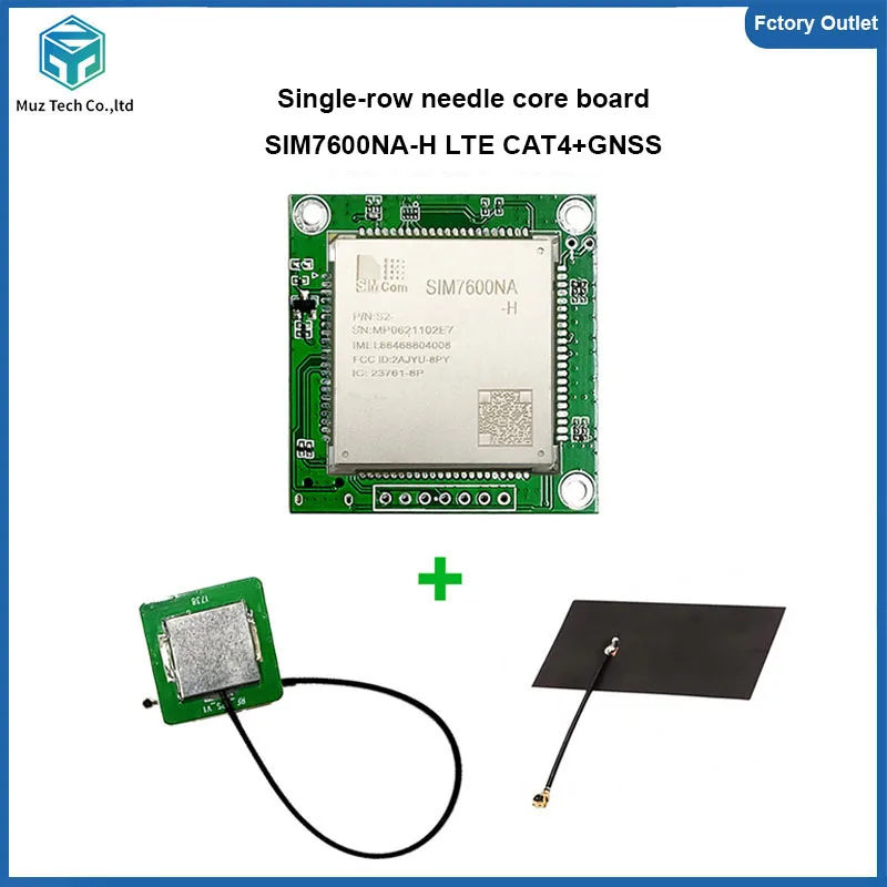 SIMcom SIM7600NA-H Core Board Kit 4G LTE CAT4 Support GNSS Module Development Board Breakout Kit with Antenna for North America