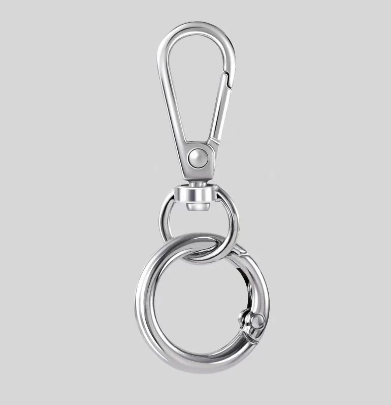 3/6/15 Sets Swivel Snap Hooks Keychain Clip Rings