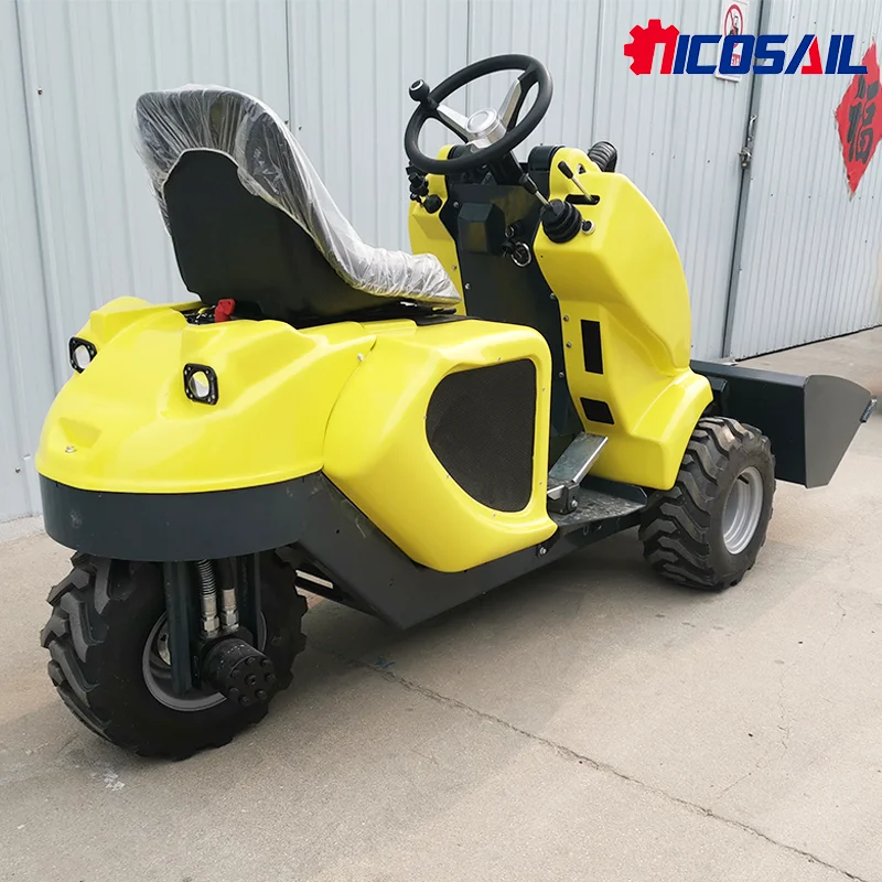 

Three wheel skid steer loader with compact structure and diverse functions, small wheel loader