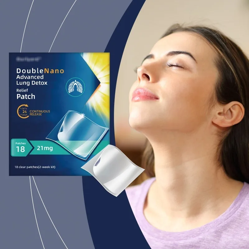 18 قطعة/صندوق المحمولة الرئة التطهير التصحيح الرئة تطهير السموم بقع تحسين بقع التنفس للسفر الأعمال الرعاية الصحية العرض