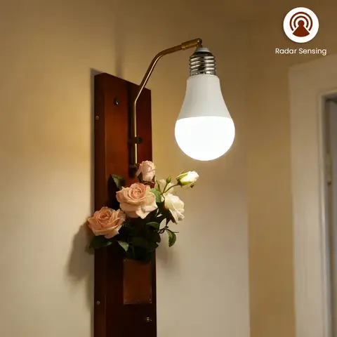 6PCS Microwave Radar Motion Sensor Light Bulb E27 AC110V 220V Hight Quality Outdoor Auto on/Off Porch Basements Courtyards Light