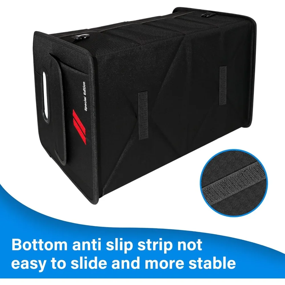 منظم صندوق السيارة لشاحن دودج دورانجو تشالنجر قابل للطي 2 صندوق تخزين السيارات مع مقبض غير قابل للانزلاق ب