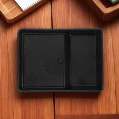 

9-Inch Plastic Paint Tray Black For Wall Painting With Liners Roller Brush Pan Home Professional Projects Durable Lightweight