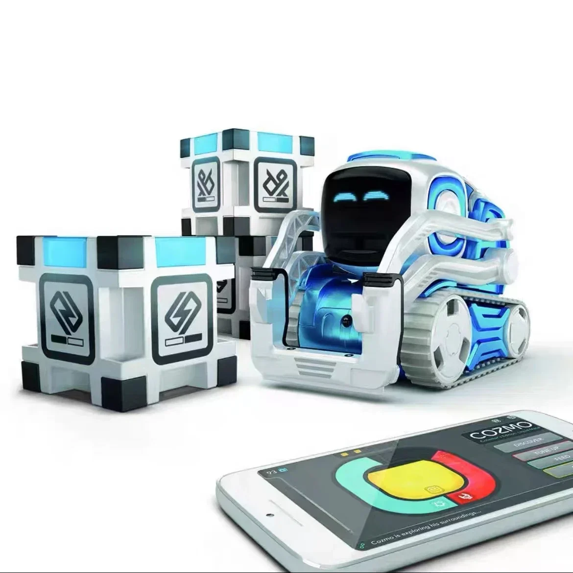 Anki Cozmo-Robot numérique intelligent de deuxième génération avec télécommande, lumière itude, chargeur de phtaline, cadeau de Noël