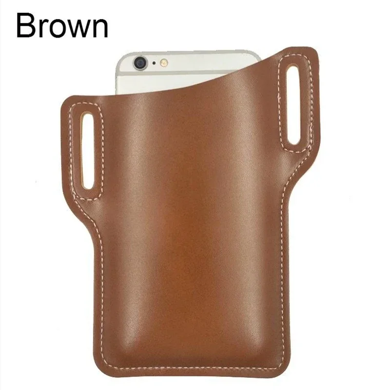 Phone Case Holster Cellphone Loop Holster Belt Waist Bag Props Leather Purse Phone Wallet Running Pouch Travel Camping Bags