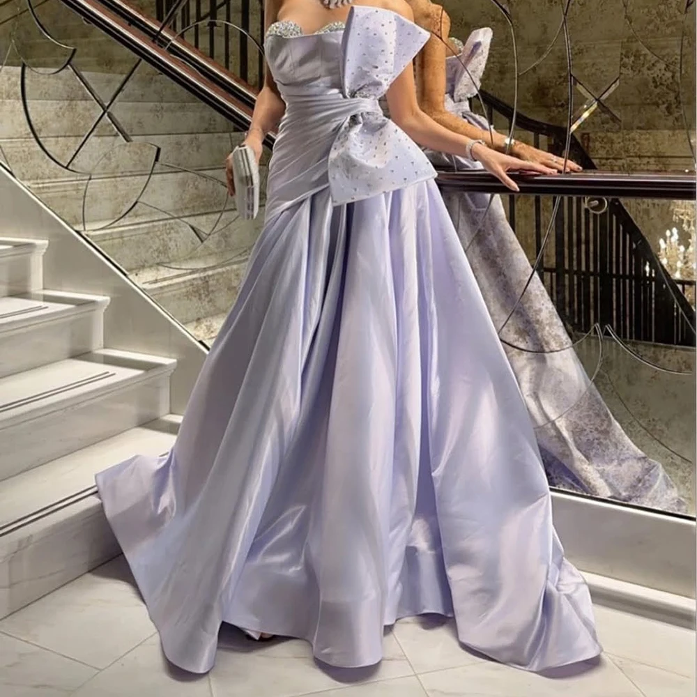 Robe de soirée trapèze personnalisée, longueur au sol, sans bretelles, sans manches, à la mode, en cristal, drapée Simple, dos nu, robe de soirée