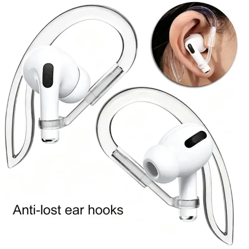 2 Pcs Adjustable Ear Hooks 360 Degree Rotation Anti Slip Fit For Running Hiking Workout Sports Daily Use