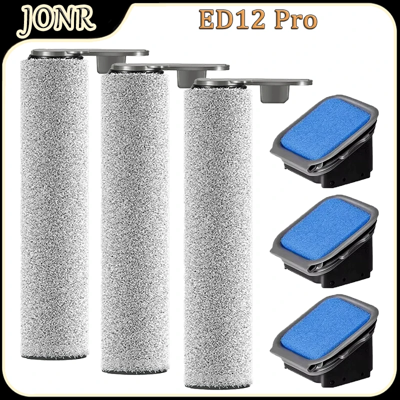 For JONR ED12 Pro Robot Vacuum Cleaner Accessories Main Roller Brush Filter Sponge Replacement Parts