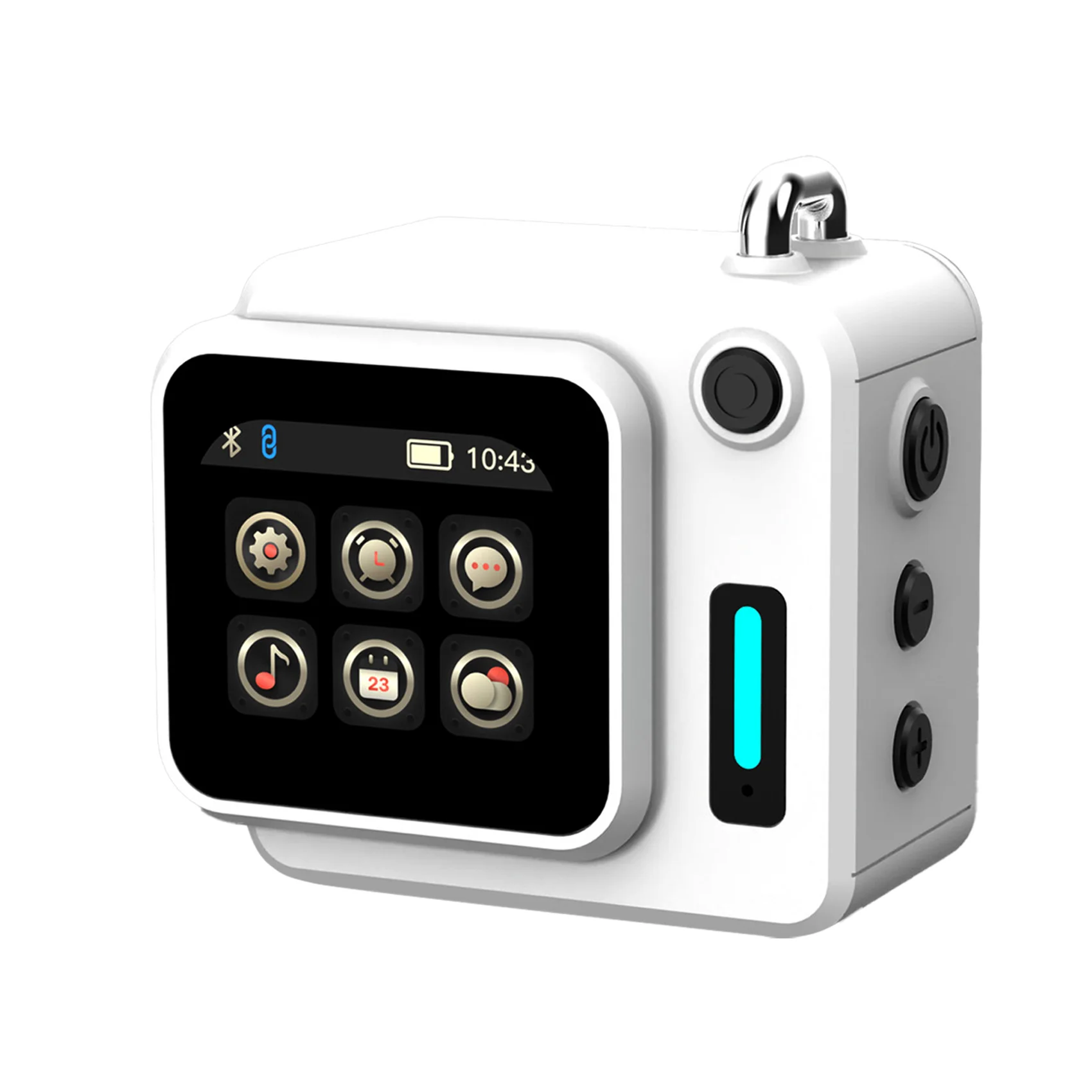 newA10R Mini Portable Bluetooth Speaker with Quartz Light,Color Screen,TF Card,APP Music Sync,Calculator Cute Desktop Decoration