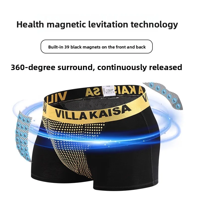 Celana Boxer Pria Pakaian Dalam Kain Bernapas Musim Panas Desain Magnetik Lembut Nyaman Pinggang Elastis Ringan Menyerap Kelembapan