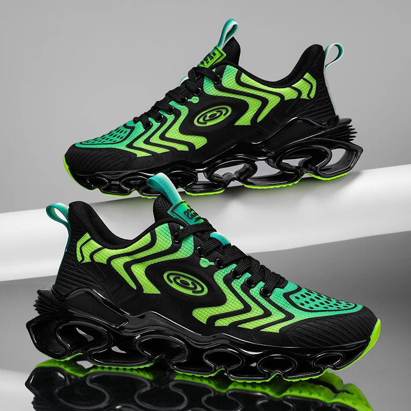 

Men's Casual Running Shoes - Lightweight Sneakers with Striped Design, Suitable for Gym, Jogging,