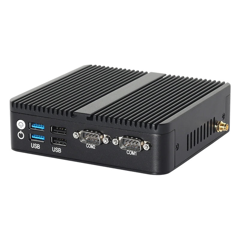 Công Nghiệp Máy Tính Mini PC Intel Celeron J6412 8GB DDR4 128GB M.2 NVMe SSD 2x COM RS232 2x GbE LAN 3x Màn Hình 4x USB Windows 10/11 Linux