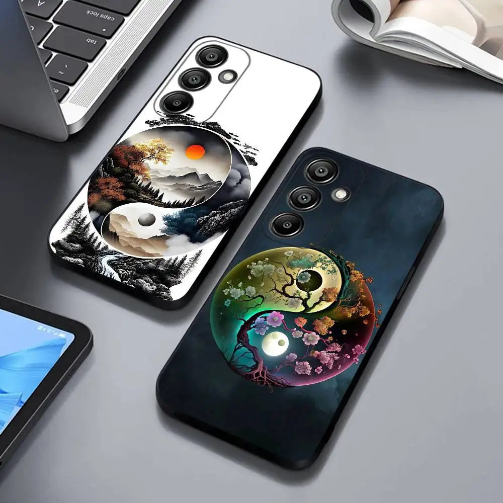 

Tai Chi Moon Art Yin Yang Phone Case For Samsung GalaxyA13,21s,22,31,32,52,53,71,72,73,Soft Black Cover