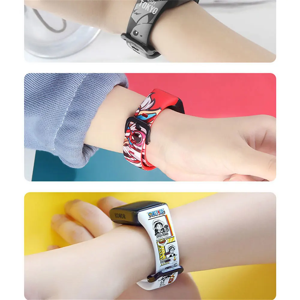 Dây Silicon Cho Huawei Honor Ban Nhạc 6 Dây Đeo Tay Đồng Hồ Thông Minh SmartWatch Mềm Ban Nhạc Hoạt Hình In Hình Vòng Tay Thay Thế Phụ Kiện