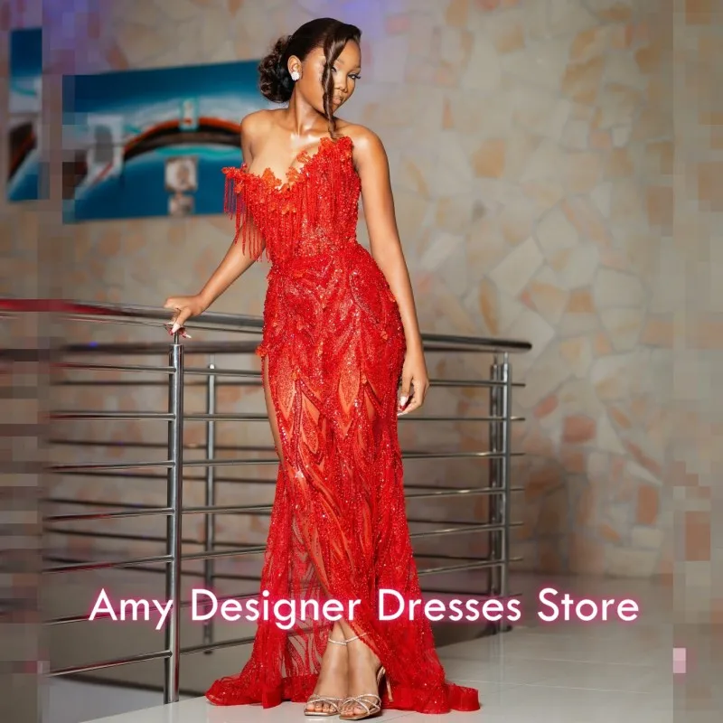 

Luxury Prom Dresses 2026 Black Girls Crystal Sequin Wedding Party Dress Black Girls High Split Evening Gowns Customized