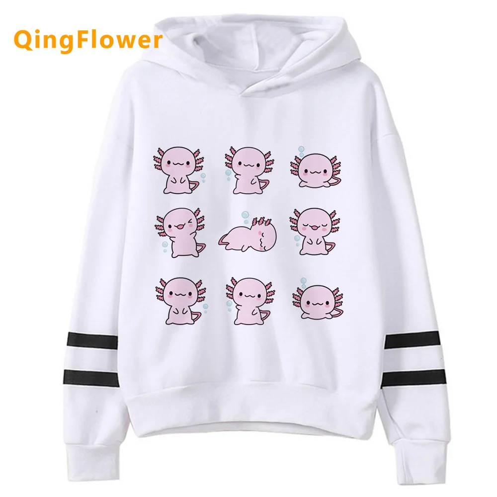 

Ajolote Axolotl hoodies women 90s sweat y2k Korean style funny sweater Pullover women Kawaii pulls